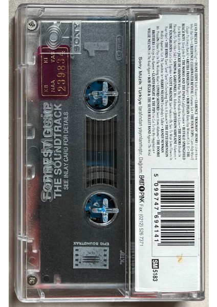 Forrest Gump The Soundtrack Kaset (Orjnal 1994 Dönem Baskı Kaset)