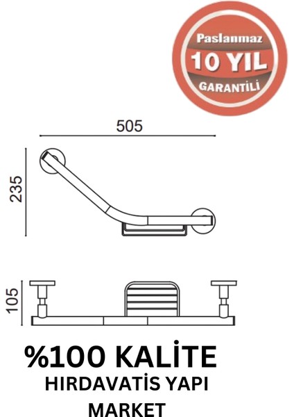 Paslanmaz Pirinç Flora Küvet Tutamağı Süngerlikli 40CM Altın Sarı Gold fiyatları