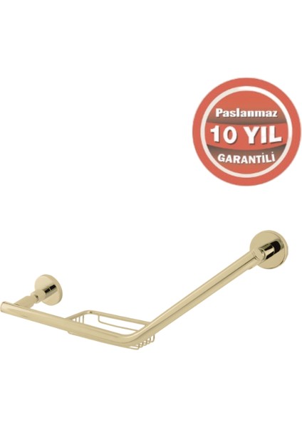 Paslanmaz Pirinç Flora Küvet Tutamağı Süngerlikli 40CM Altın Sarı Gold modelleri