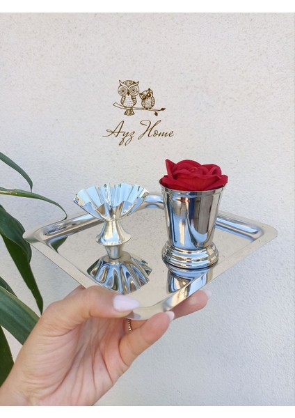 Sunum Tepsisi 21*21/ Lokumluk/gül Kovası/ Kadife Gül Set -(Söz, Nişan ,isteme,kahve Sunum) fiyatları