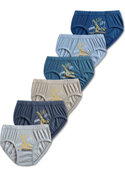 %95 Pamuklu Erkek Çocuk Slip Külot Iç Çamaşır 6lı Set