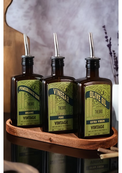 250 Ml Ahşap Stantlı Amber Vintage Elegance Serisi Zeytinyağı Şişesi,Sirke Şişesi, Nar Ekşisi Şişesi fırsatları