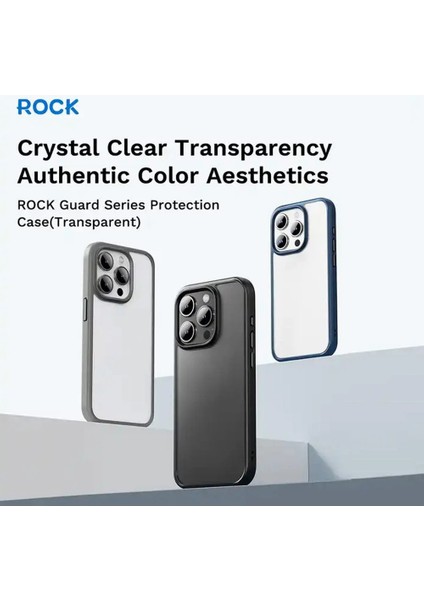 Apple iPhone 15 Pro Max Uyumlu, Guard Serisi Anti Şok Kılıf Titanium Gray modelleri