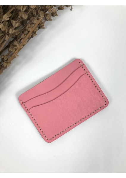 Kartlık Pembe Renk Kadın Hakiki Deri