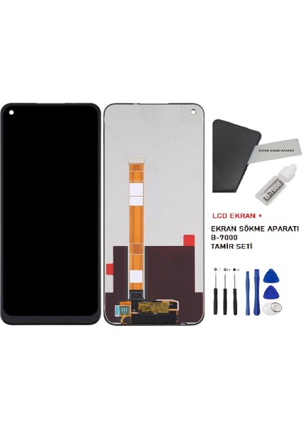 - Oppo Realme C17 Lcd Ekran Dokunmatik -A- Kalite +B-7000 + TAMİR SETİ