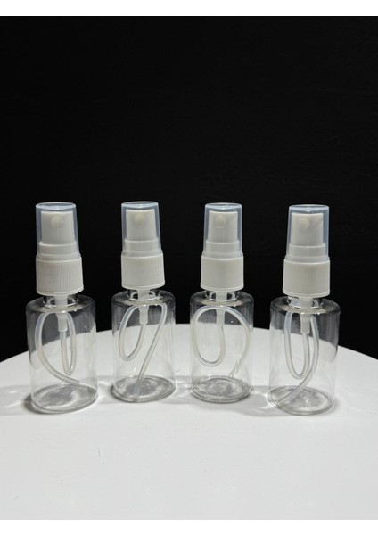100 Adet - 50 ml Spreyli Boş Plastik Şeffaf Şişe