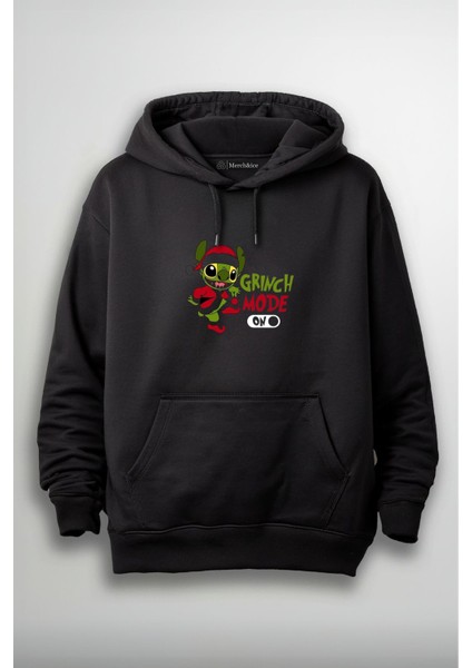 Grinch Mode On Yılbaşı Baskılı Unisex Hoodie