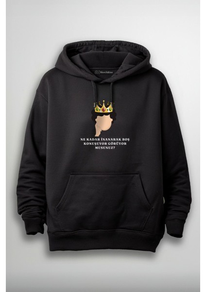 Prens Dizi Baskılı Unisex Hoodie - Ne Kadar Inanarak Boş Konuşuyor Görüyor Musun?