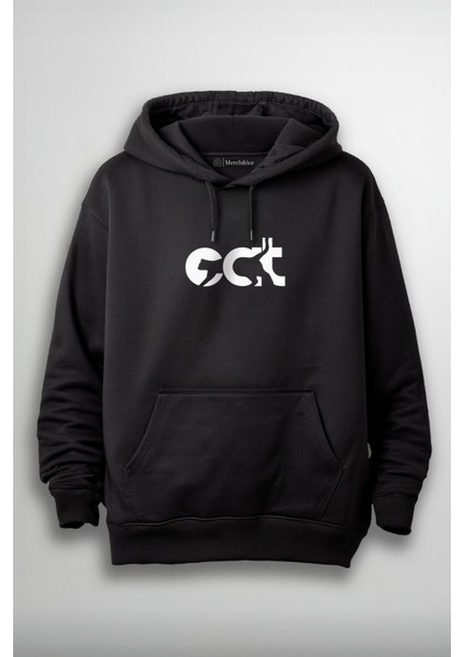 Yürüyen Kedi Tasarım Önü Baskılı Unisex Hoodie