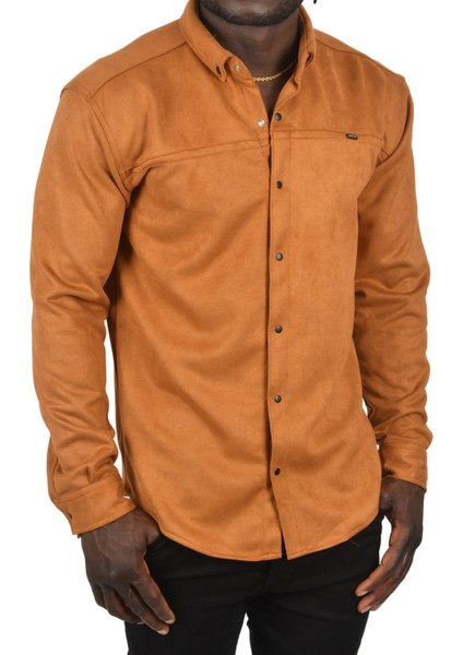 Likralı Çıtçıtlı Kırışmayan Süet Kumaş Slim Fit Cepsiz Mevsimlik Gömlek 2500556 fiyatları