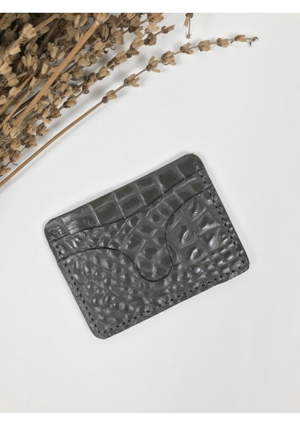 Kartlık Füme Timsah Desenli Hakiki Deri Unisex fırsatları