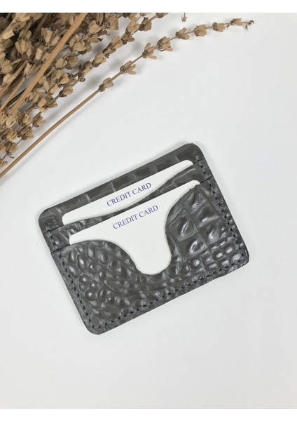 Kartlık Füme Timsah Desenli Hakiki Deri Unisex indirimleri