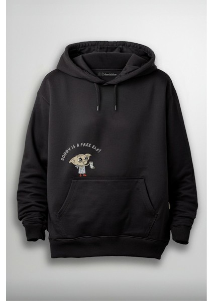 Dobby Önü Baskılı Unisex Hoodie - Dobby Is A Free Elf