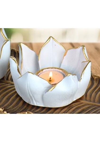 Lotus 12CM Çiçek Tealight Mumluk Silikon Kalıp K-727 fırsatları