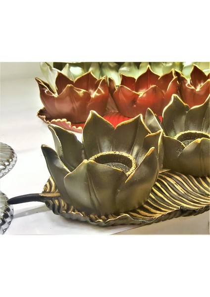 Lotus 12CM Çiçek Tealight Mumluk Silikon Kalıp K-727