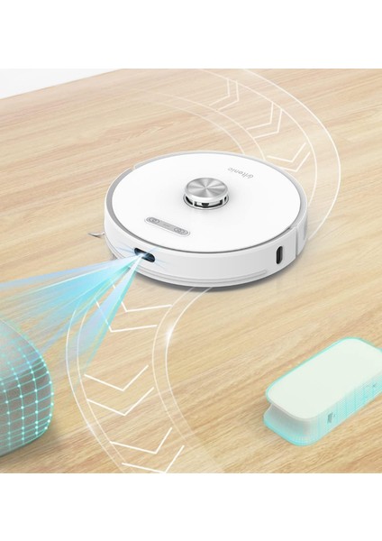 Ultenic T10 Robot Süpürge, Kendiliğinden Boşalan Taban, 3000PA Güç, Lazer Navigasyon