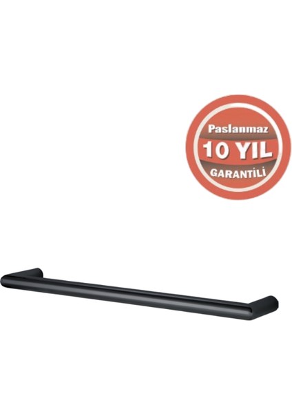 Paslanmaz Pirinç Flora Küvet Kolu Rozetsiz 30CM Mat Siyah