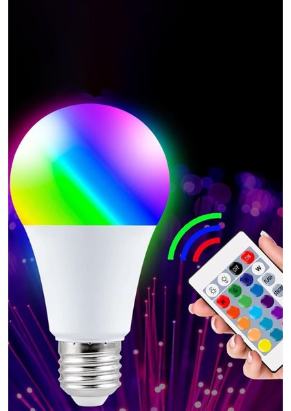 Renk Değiştiren - LED Ampul - Dimmerli 9W Rgb - Uzaktan Kumandalı LED Ampul Renkli Ampul