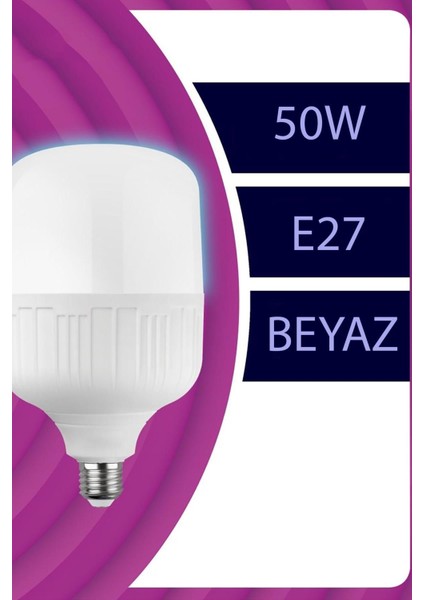 50W Büyük Boy Beyaz Ns LED Tasarruf Ampül 50 Watt