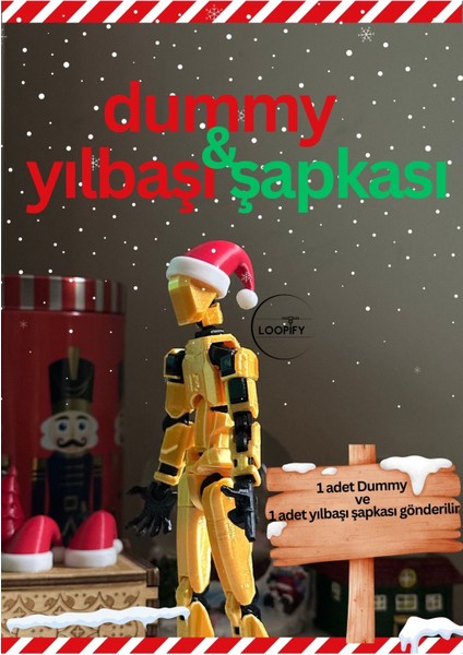 Lucky 13 Oynar Eklemli Robot Figür Oyuncak 14 cm Altın Rengi Dummy Yılbaşı Seti-6