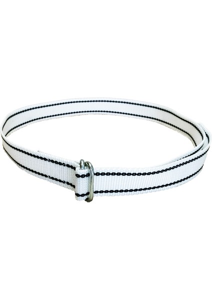 Boyun Askı Kayışı Beyaz Siyah Oval Tokalı (160 Cm)