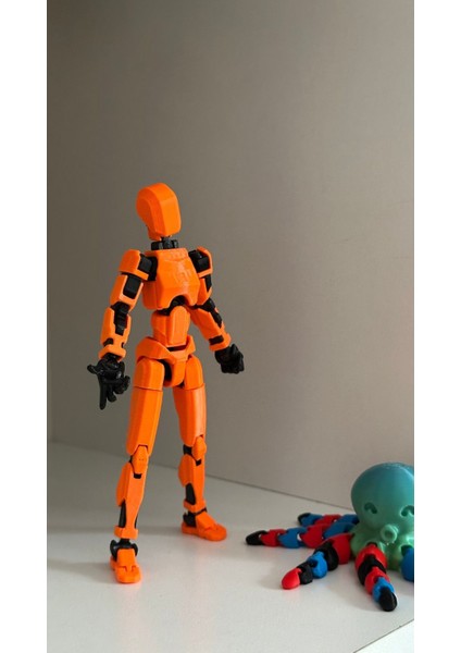Lucky 13 Kadın Dummy Eklemleri Hareketli Oyuncak Figür Titan 13 14CM Turuncu Female