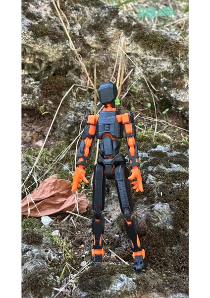 Lucky 13 Eklemleri Hareketli Oyuncak Aksiyon Figürü Titan 13 14CM Siyah Turuncu