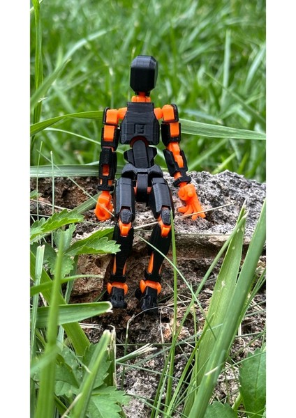 Lucky 13 Eklemleri Hareketli Oyuncak Aksiyon Figürü Titan 13 14CM Siyah Turuncu fiyatları