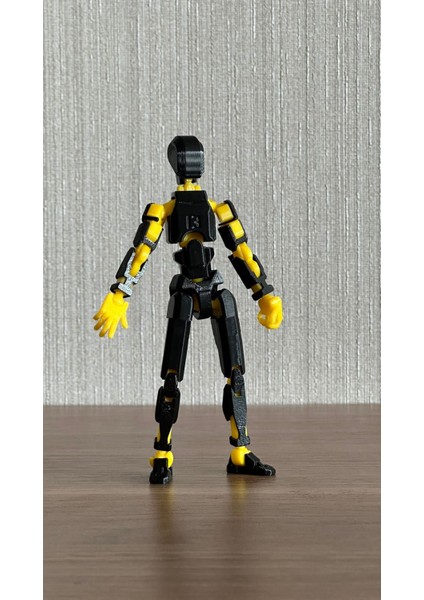 Titan 13 - Lucky 13 Oynar Eklemli Robot Figür Oyuncak Siyah Sarı Dummy