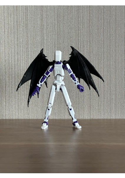 Lucky 13 Oynar Eklemli Robot Figür Oyuncak - Yarasa Kanat Serisi Beyaz Mor Dummy fiyatları