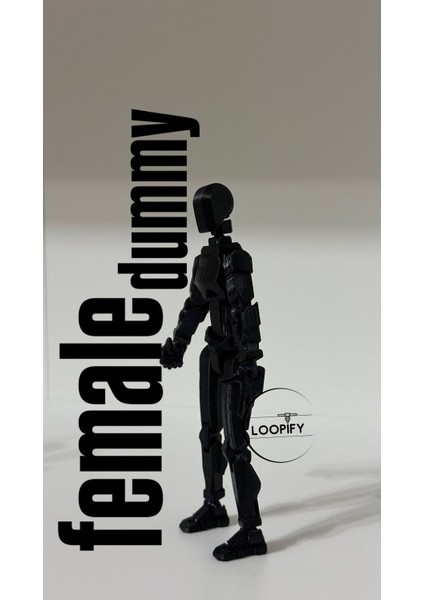 Lucky 13 Siyah Kadın Dummy Oynar Eklemli Oyuncak Figür - Female Dummy (14 Cm)