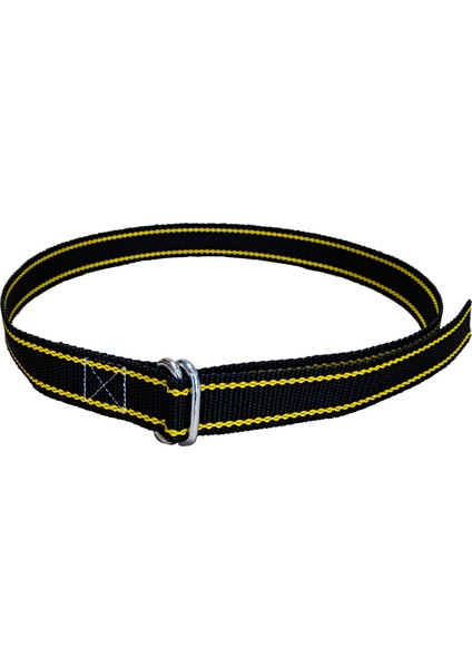 Boyun Askı Kayışı Siyah Sarı Oval Tokalı (160 Cm)