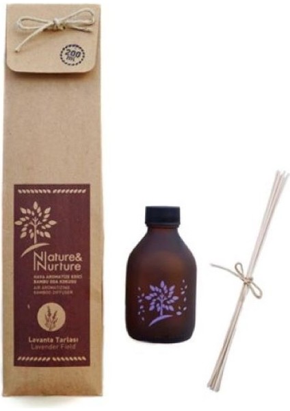 Lavanta Tarlası Parfümlü Hava Aromatize Edici Bambu Çubuklu Oda Kokusu 200 ml