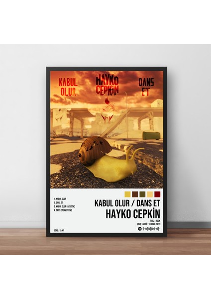 Hayko Cepkin - Kabul Olur / Dans Et Albüm Spotify Çerçeveli Poster Tablo