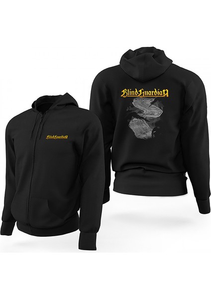 Blind Guardian Gour 2016 Siyah Fermuarlı Limited Edition Kapşonlu Sweatshirt