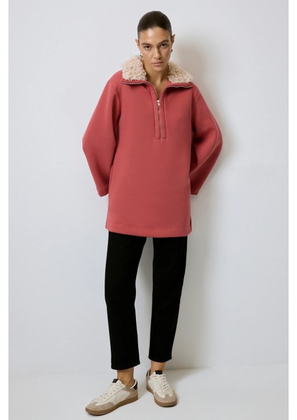 Yakası Kürklü Sweatshirt modelleri