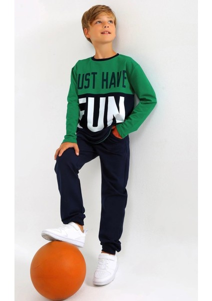 Erkek Baskılı 10/14 Yaş 2 Ip Eşofman Takım