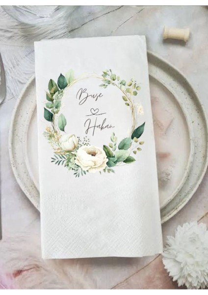 Söz Nişan Düğün Temalı Baskılı Peçete 20