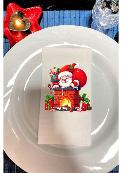 Yılbaşı Baskılı Sunum Peçete 20 Adet