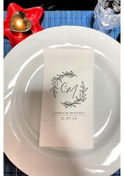 Düğün Nişan Söz Baskılı Peçete 20 Adet