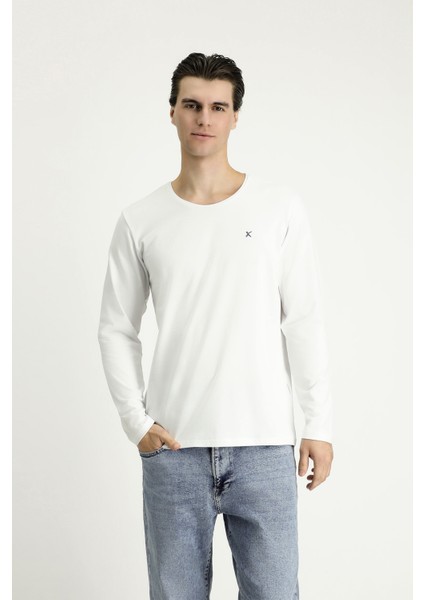 Bisiklet Yaka Slim Fit Dar Kesim Pamuklu Sweatshirt modelleri