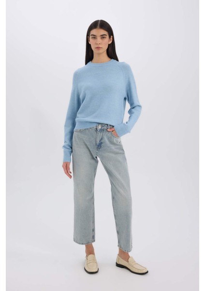 Regular Fit Bisiklet Yaka Basic Düz Soft Touch Yumuşak Triko Kazak D8678AX25SP fiyatları