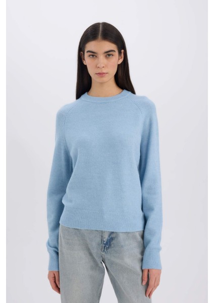 Regular Fit Bisiklet Yaka Basic Düz Soft Touch Yumuşak Triko Kazak D8678AX25SP modelleri