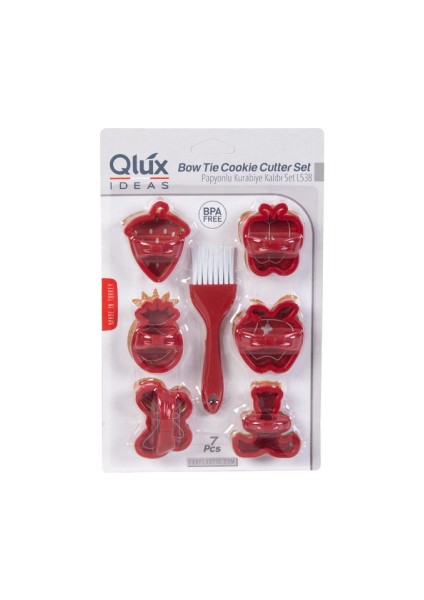 Papyonlu Kurabiye Kalıbı Fırçalı Set (4835)