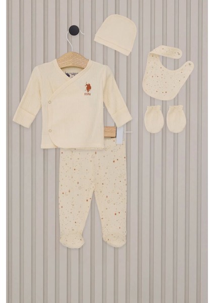 Kız Bebek 5'li Zıbın Seti Krem