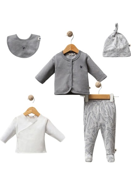Little Frog 5 Parça Hastane Çıkışı Grey