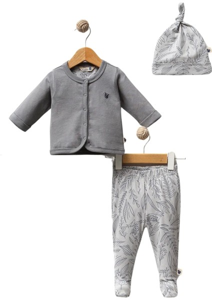 Little Frog 5 Parça Hastane Çıkışı Grey