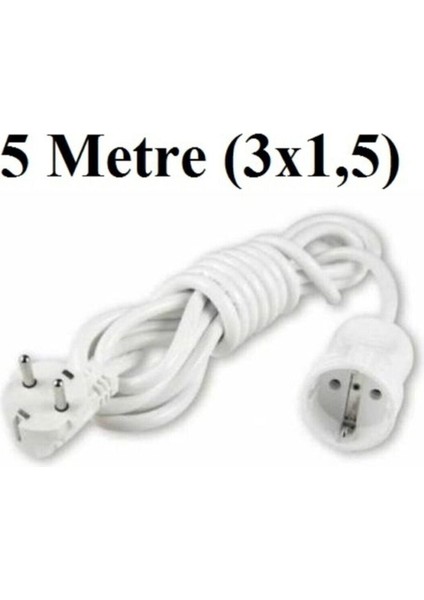 Uzatma Seyyar Kablosu 5 Metre Tekli Priz 3x1,5 mm Seyyar Uzatma Kablosu fiyatları