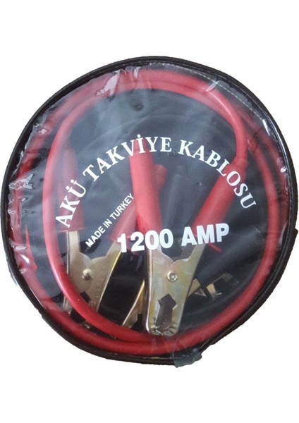 Akü Takviye Kablosu 1200 Amper 2 Metre Çantalı Takviye Kablosu