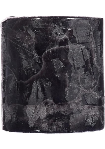 Marblo Sütun Mum, Siyah, 10 x 10 cm